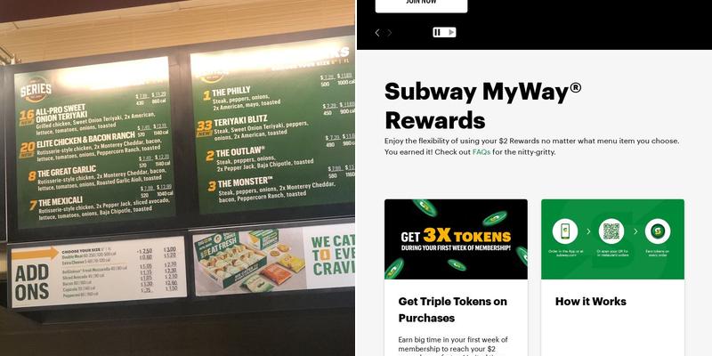 Subway Menu