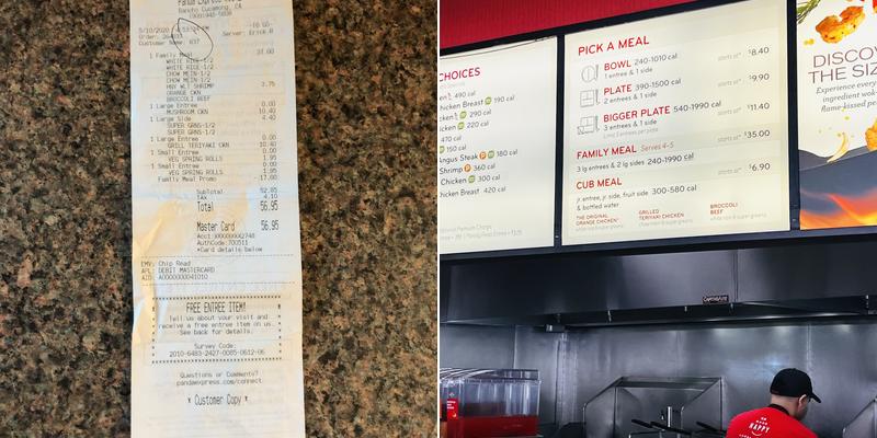 Panda Express Menu