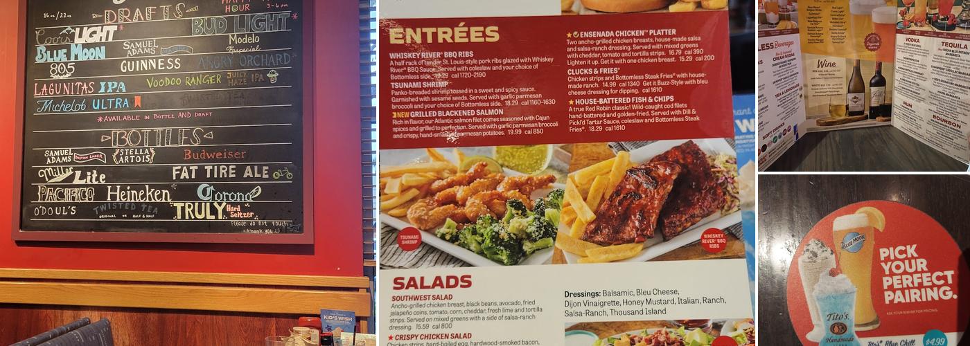Red Robin Gourmet Burgers and Brews Menu