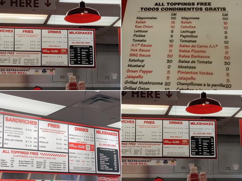 Five Guys Menu