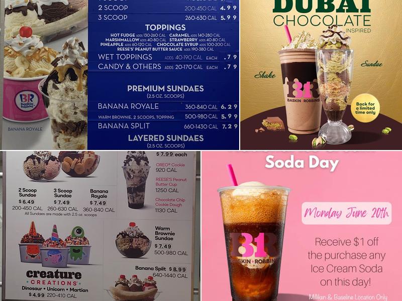 Baskin-Robbins Menu