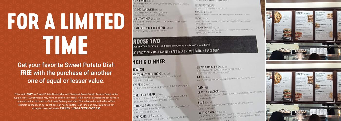 Corner Bakery Cafe Menu