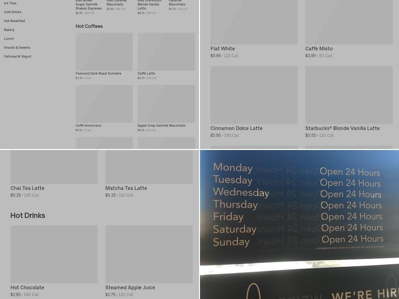Starbucks Menu