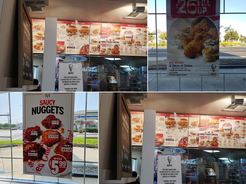 KFC Menu