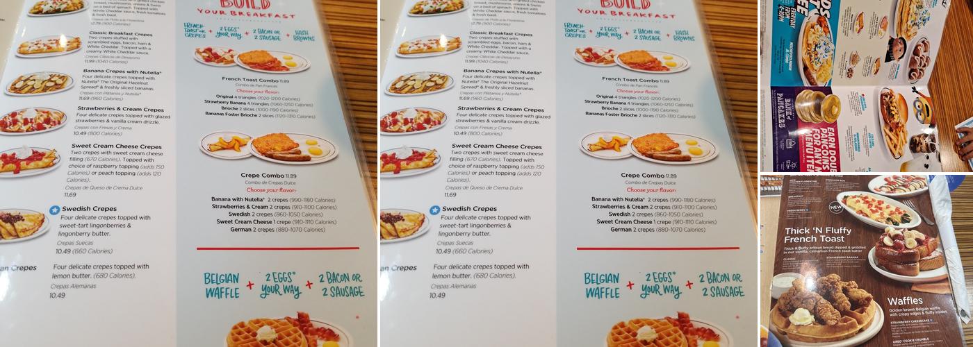 IHOP Menu