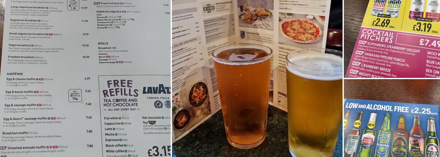 The Sir Walter Scott - JD Wetherspoon Menu