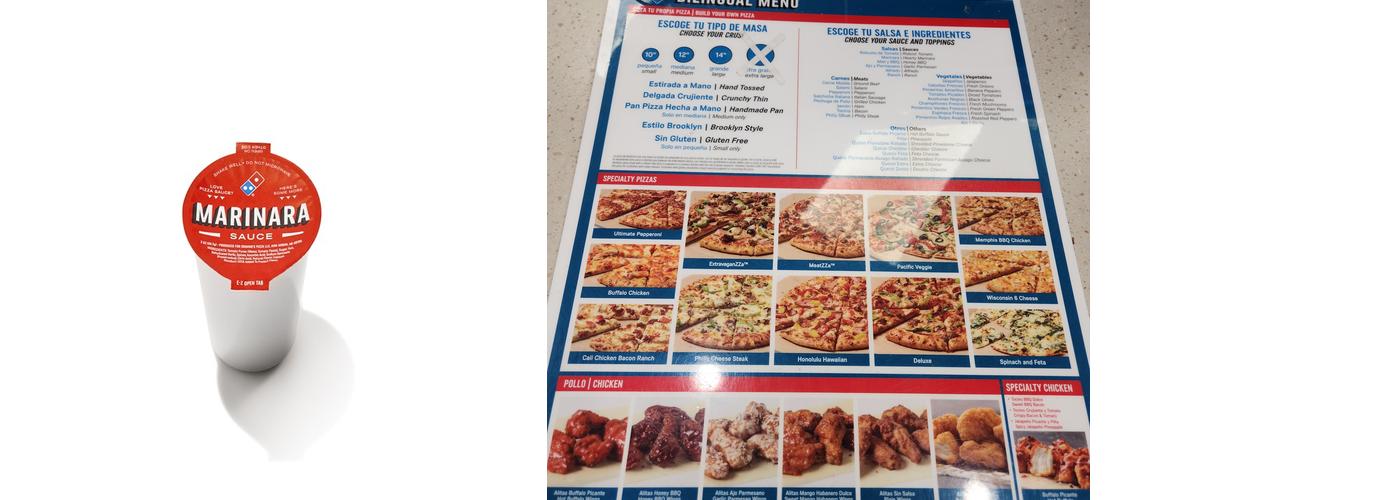 Domino's Pizza Menu