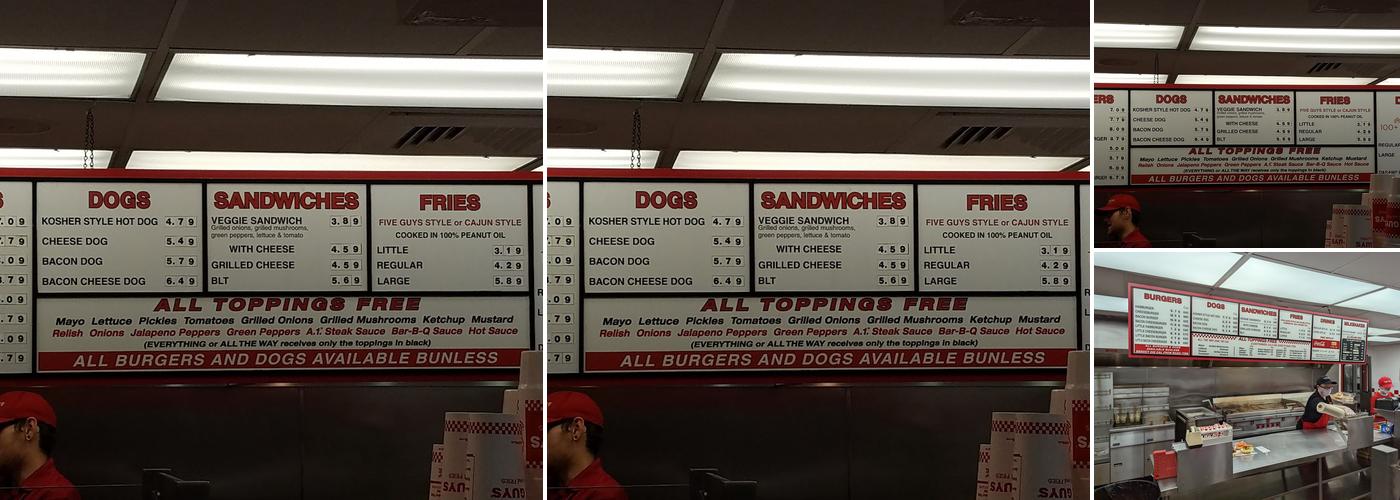 Five Guys Menu