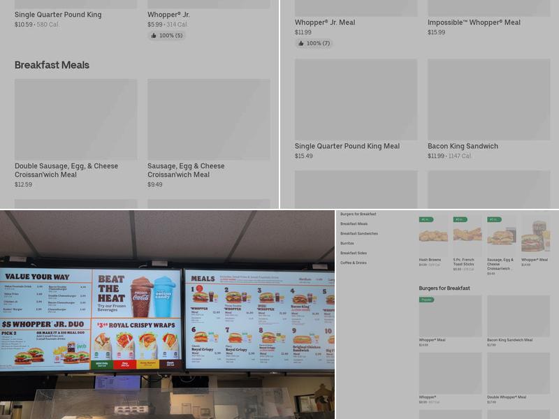 Burger King Menu