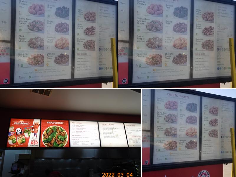 Panda Express Menu