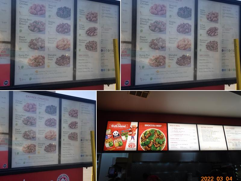Panda Express Menu