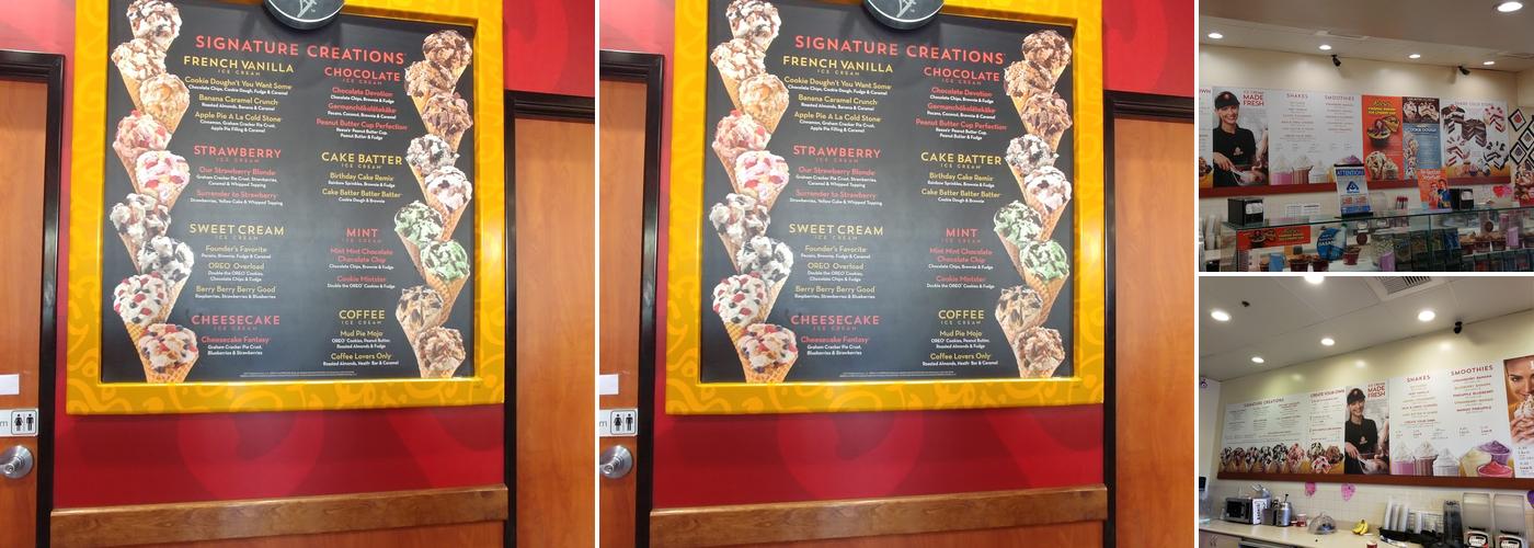 Cold Stone Creamery Menu