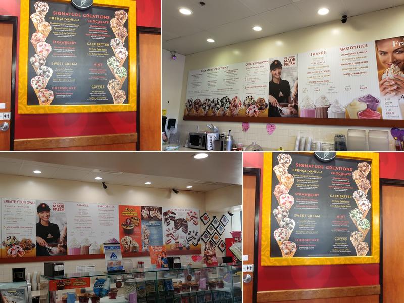 Cold Stone Creamery Menu