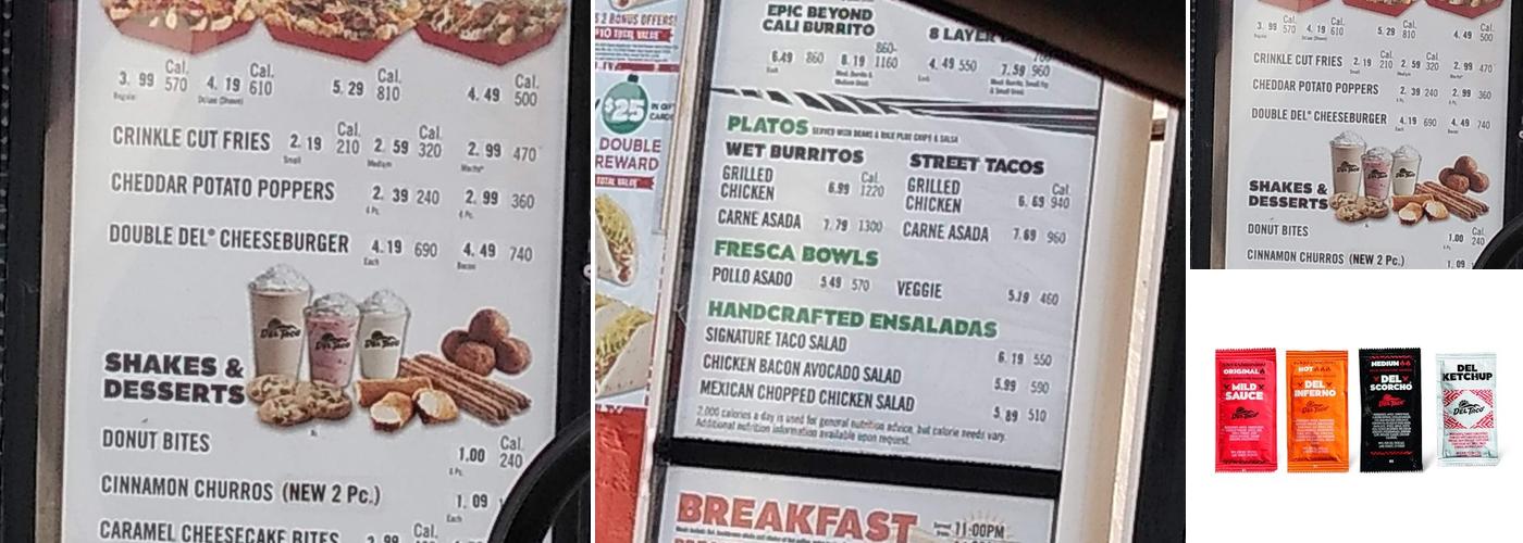 Del Taco Menu