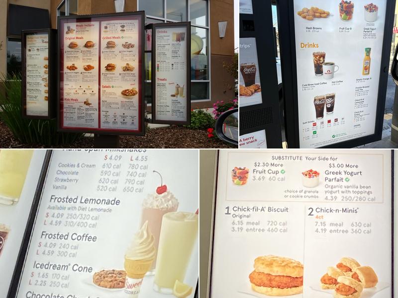 Chick-fil-A Menu