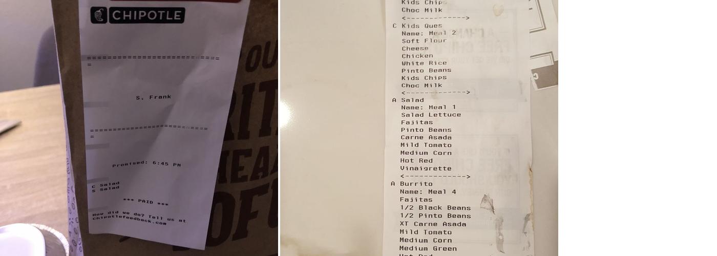 Chipotle Mexican Grill Menu