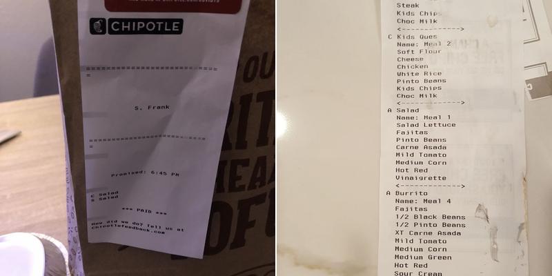 Chipotle Mexican Grill Menu
