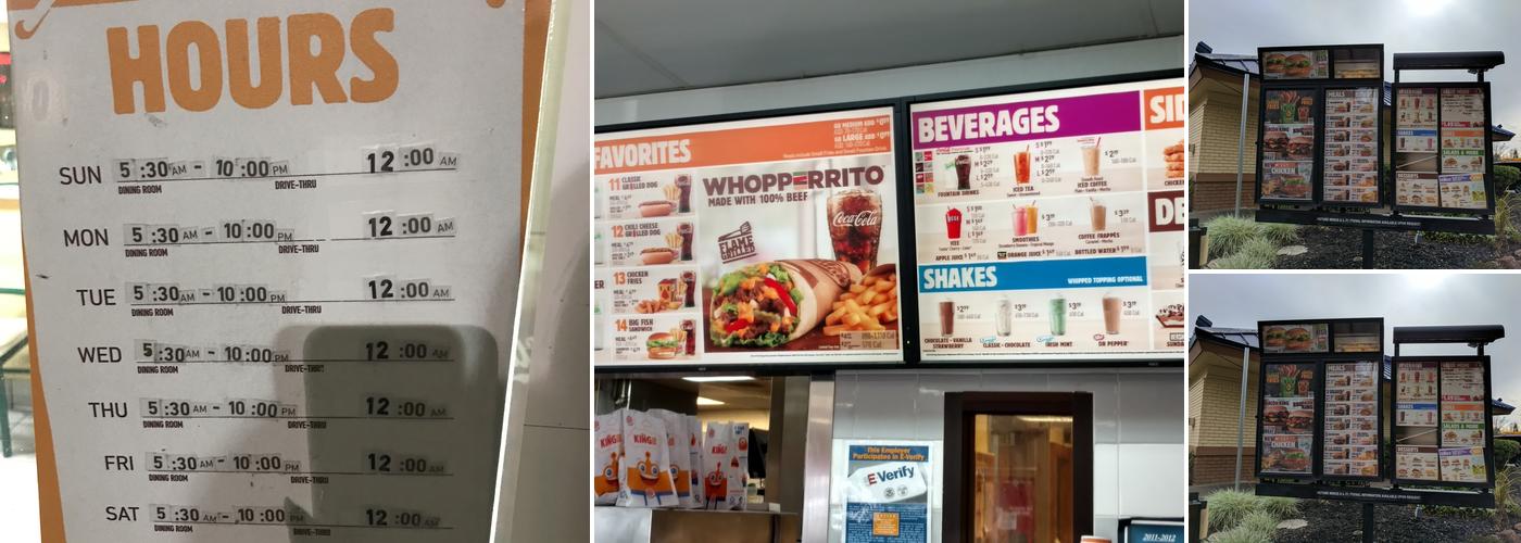 Burger King Menu