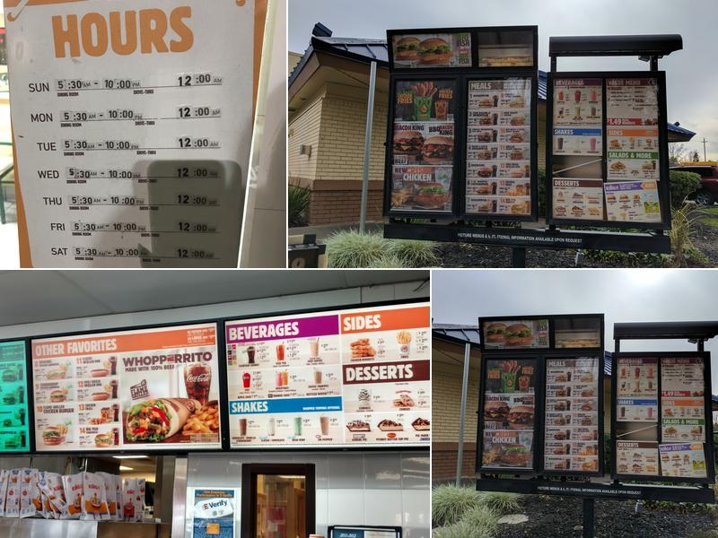 Burger King Menu