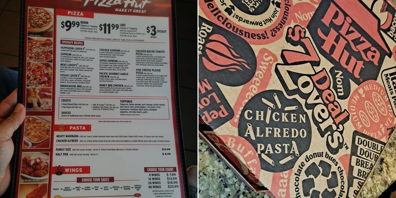 Pizza Hut Menu