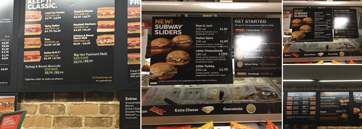Subway Menu