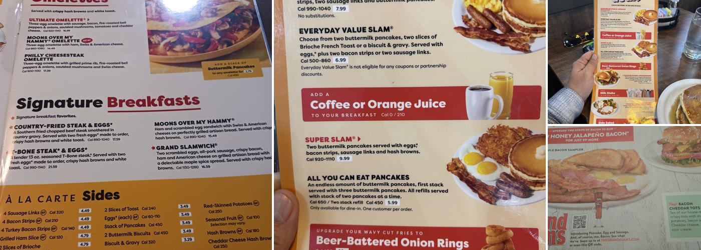 Denny's Restaurant Menu