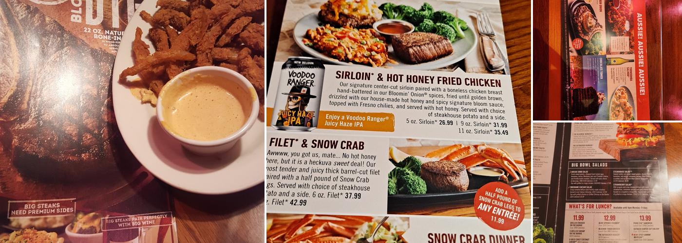 Outback Steakhouse Menu