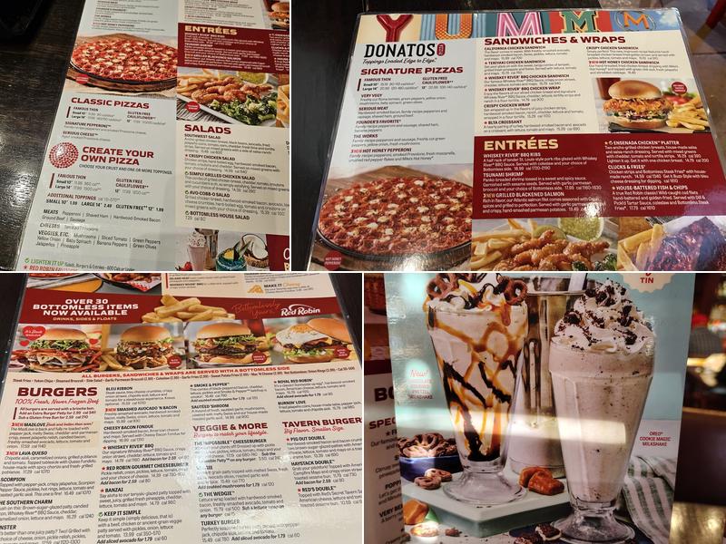 Red Robin Gourmet Burgers and Brews Menu