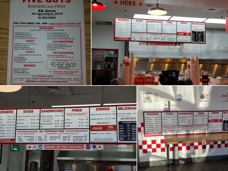 Five Guys Menu
