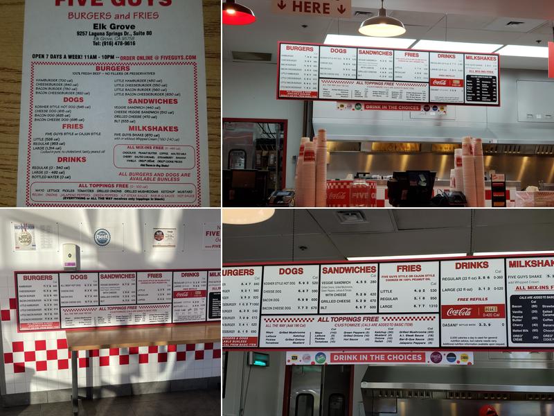 Five Guys Menu