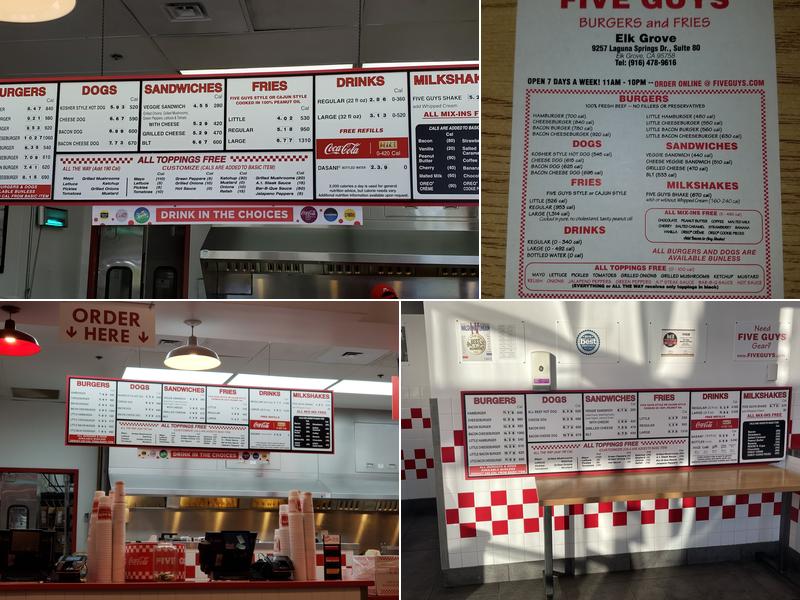 Five Guys Menu