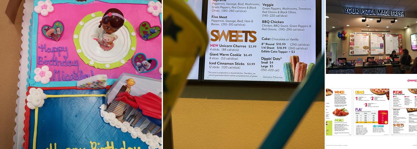 Chuck E. Cheese Menu
