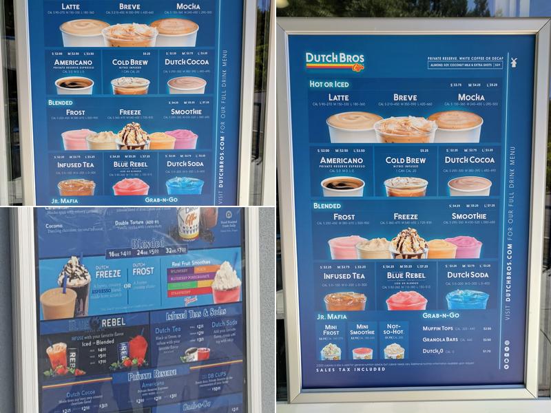 Dutch Bros Coffee Menu