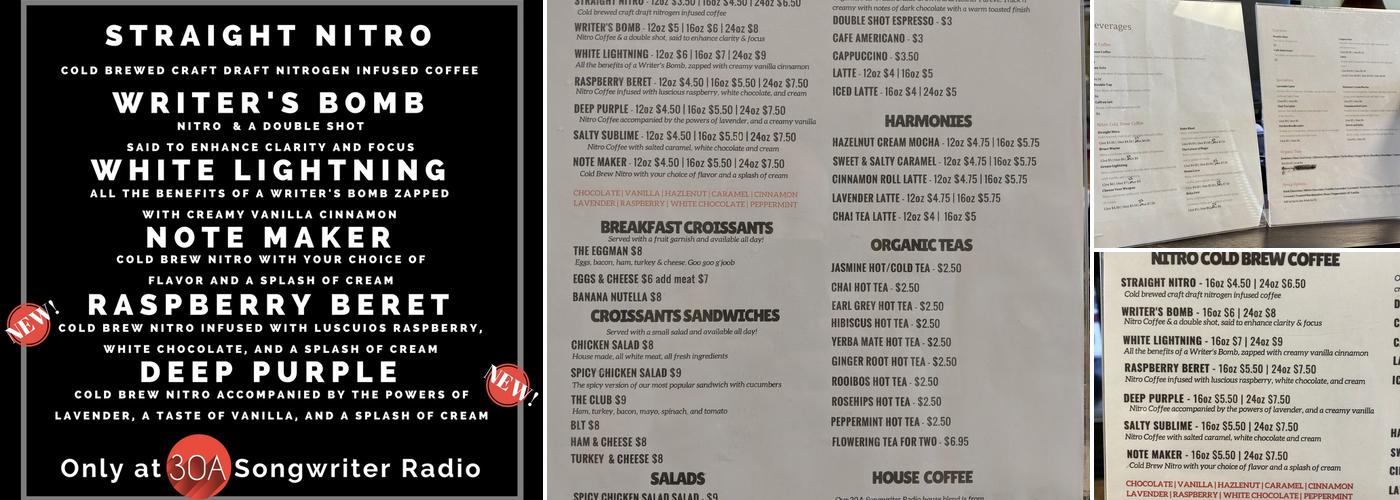 The Coffee Shop Menu