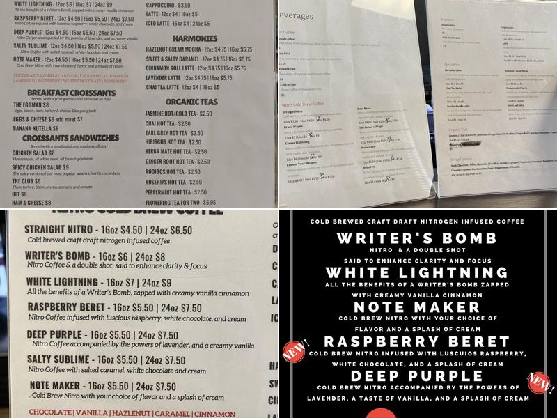 The Coffee Shop Menu