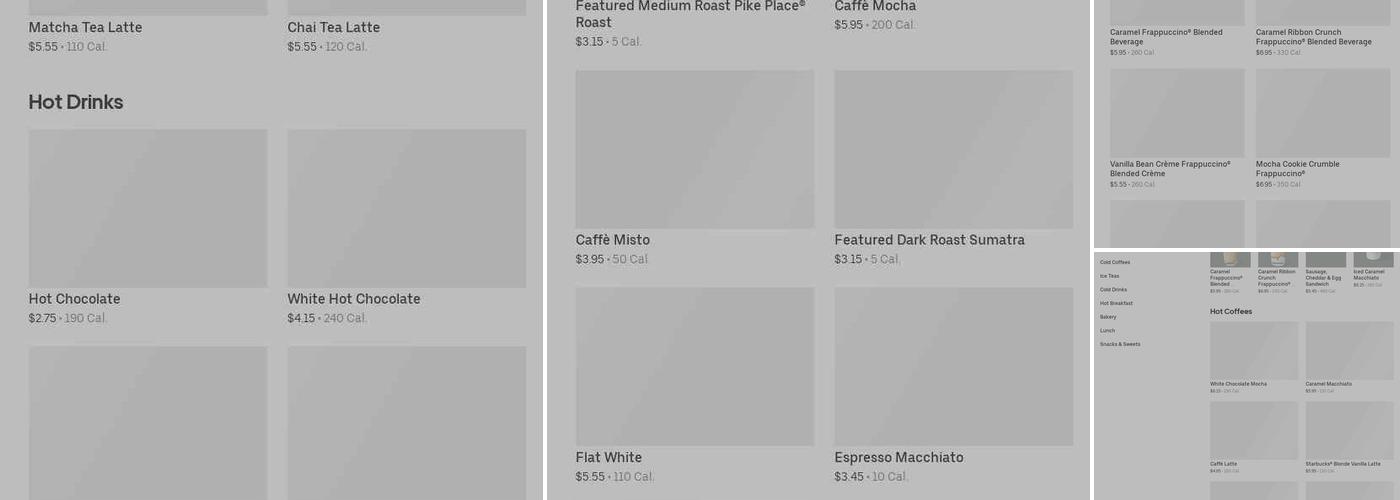 Starbucks Coffee Company Menu