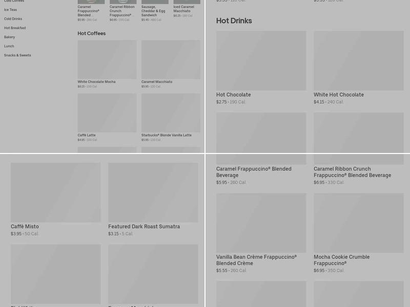 Starbucks Menu