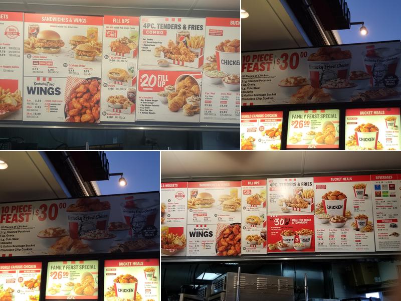 KFC Menu