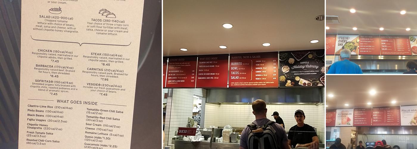 Chipotle Mexican Grill Menu