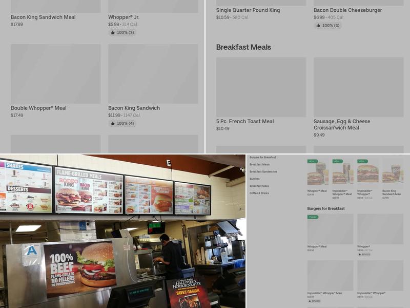 Burger King Menu