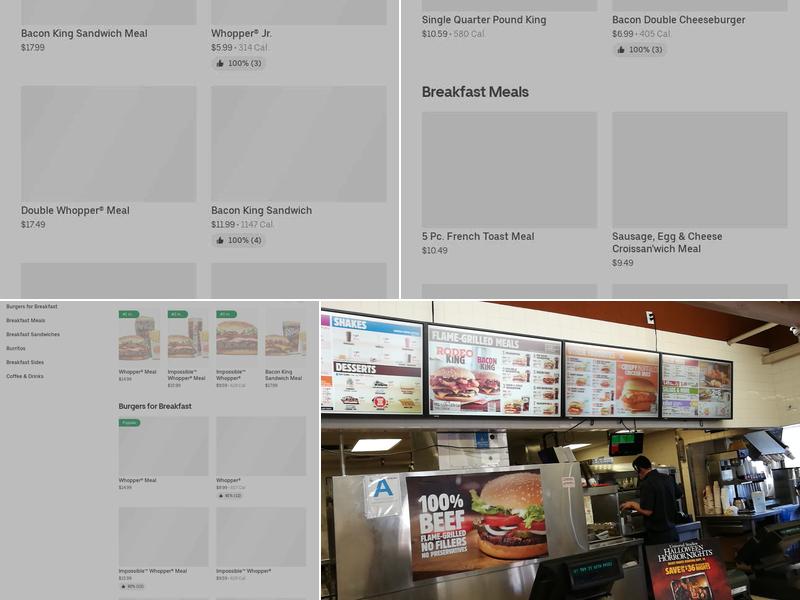 Burger King Menu