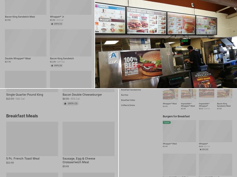 Burger King Menu
