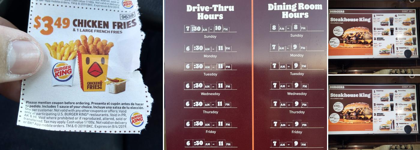 Burger King Menu