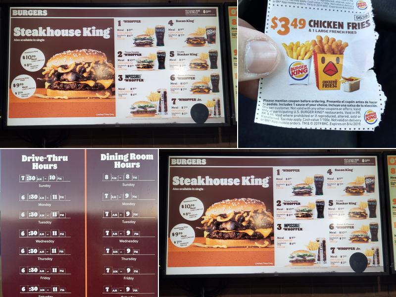 Burger King Menu