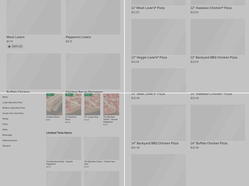 Pizza Hut Menu