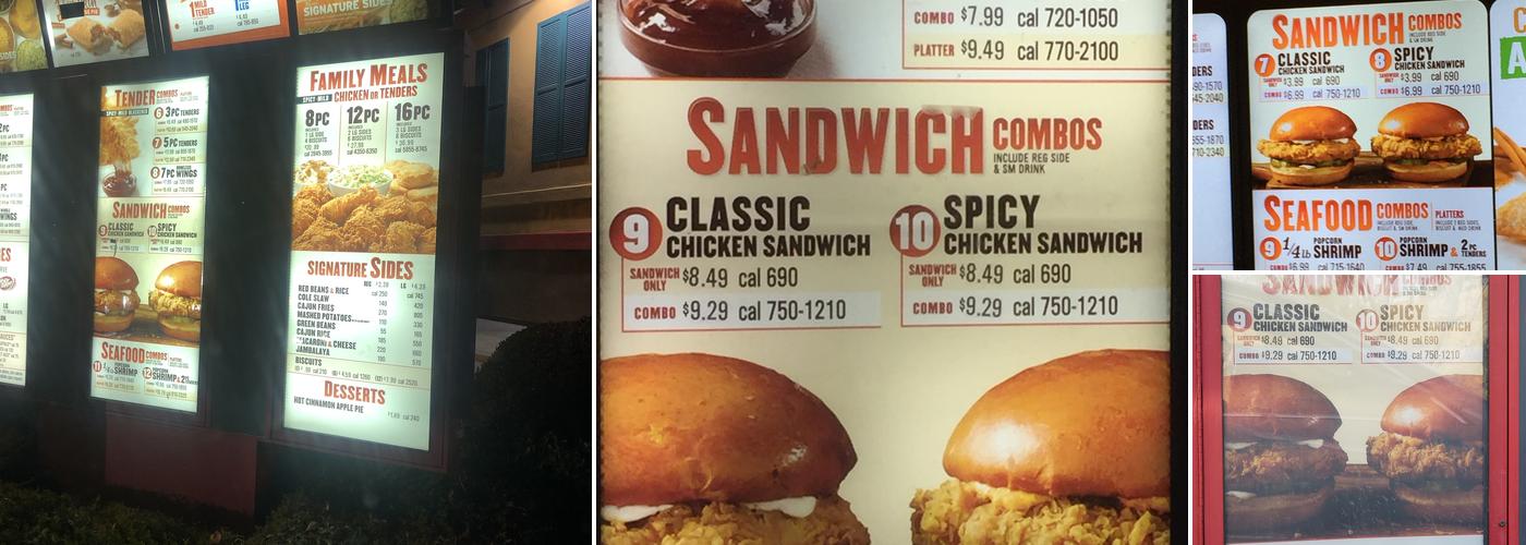 Popeyes Louisiana Kitchen Menu