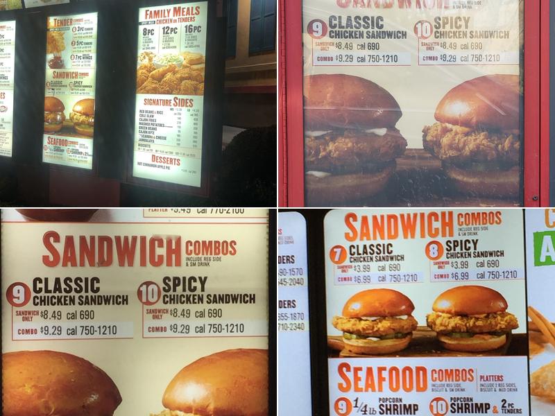 Popeyes Louisiana Kitchen Menu