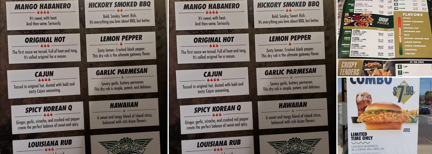 Wingstop Menu
