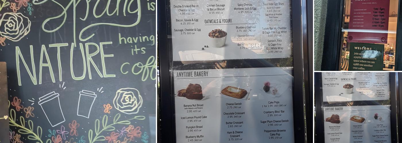 Starbucks Coffee Company Menu