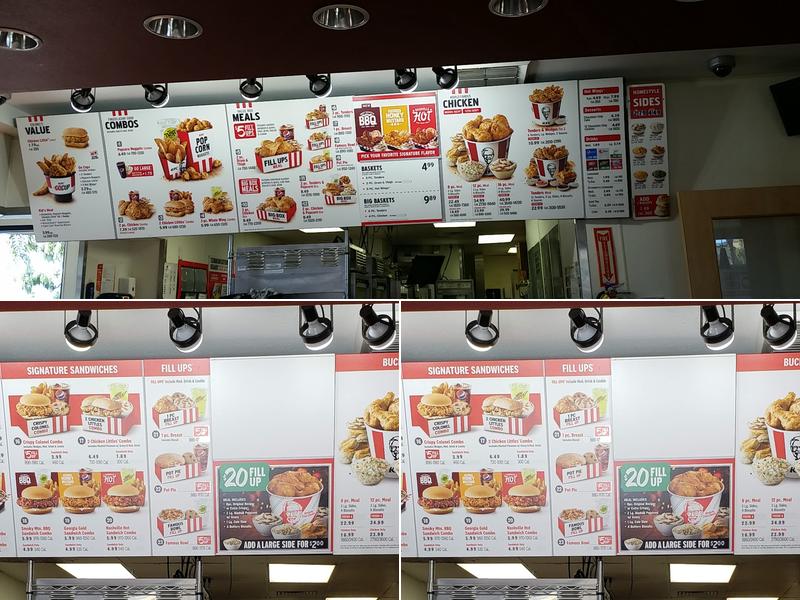 KFC Menu